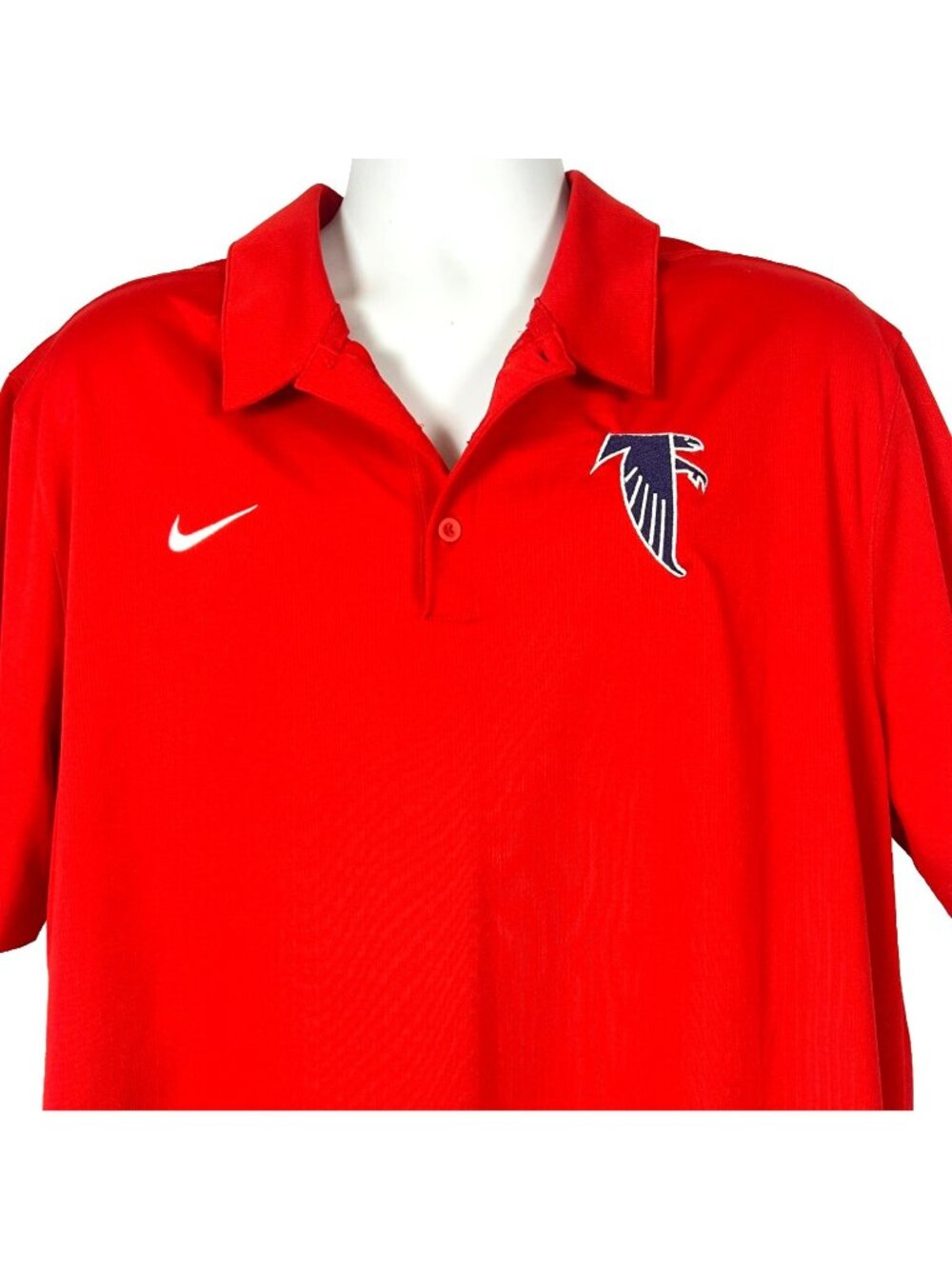 Atlanta Falcons Nike Mens Performance Polo Shirt size 2XL 54x31 NFL Embroidered